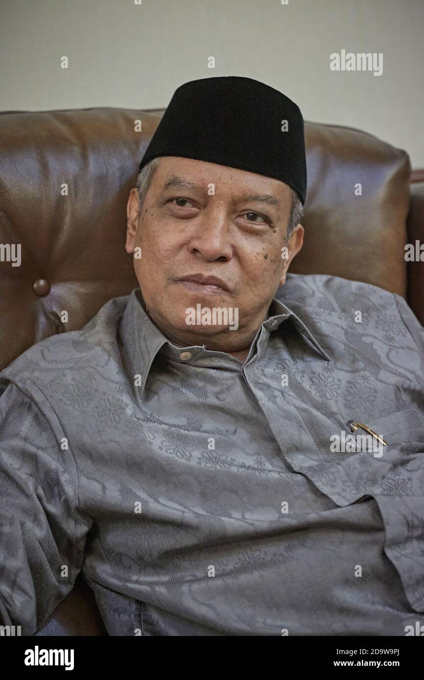 Jakarta, Indonésie Mars 2016. Le Président général de Nahdlatul Ulama (NU) KH a déclaré Aqil Siroj (Kang Said) à son bureau. Banque D'Images