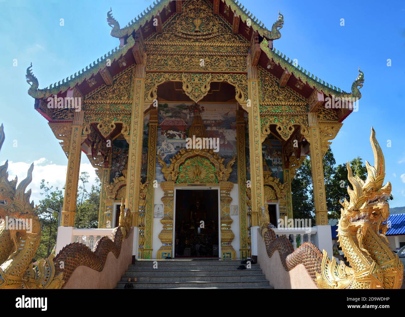 Chiang Mai, Thaïlande - Temple Wat Phrathat Doi Kham Banque D'Images