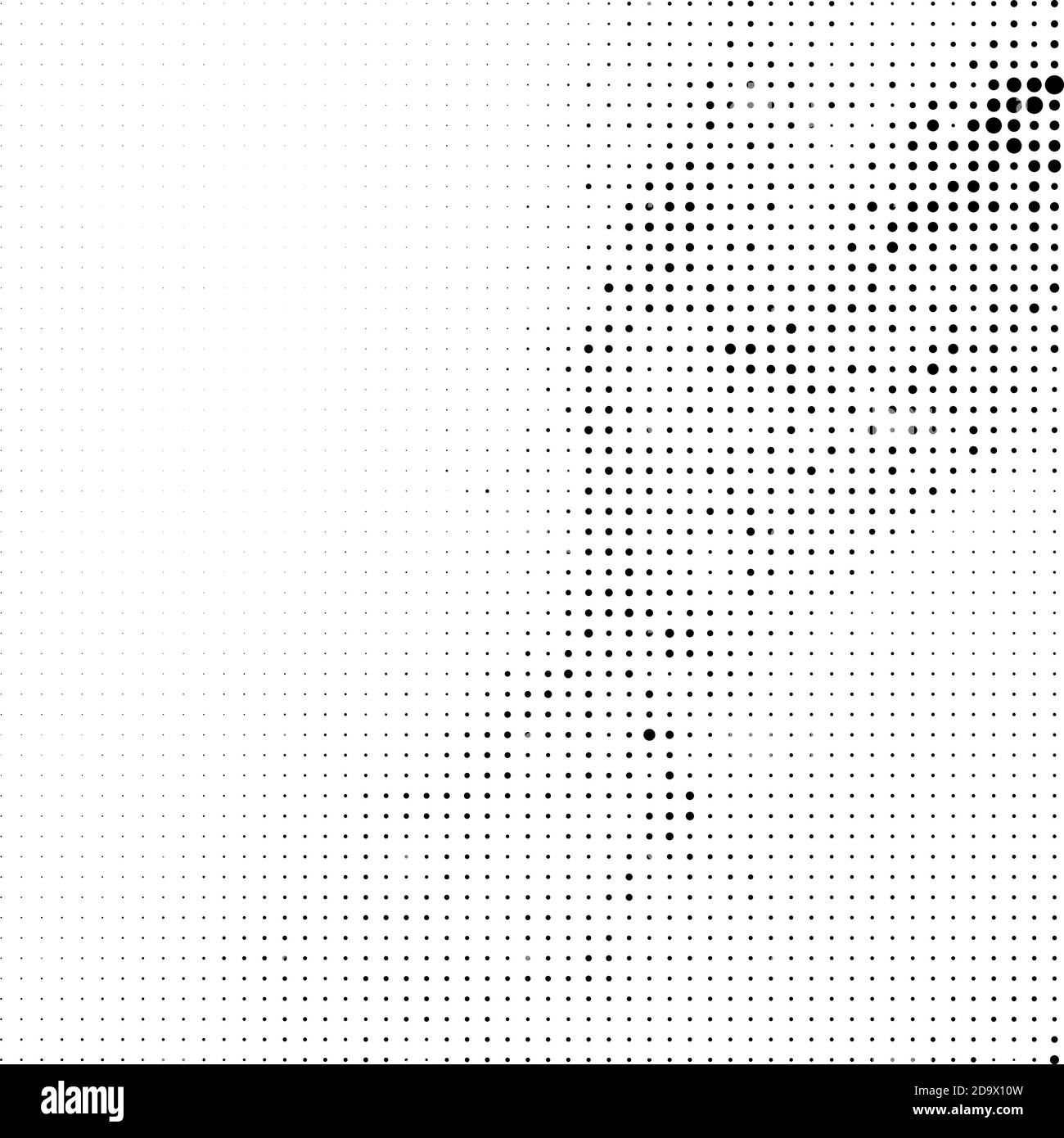 Modèle de demi-teinte. Ensemble de points. La texture en pointillés sur fond blanc. Grunge Overlay Modèle. La conception linéaire de détresse. Banque D'Images