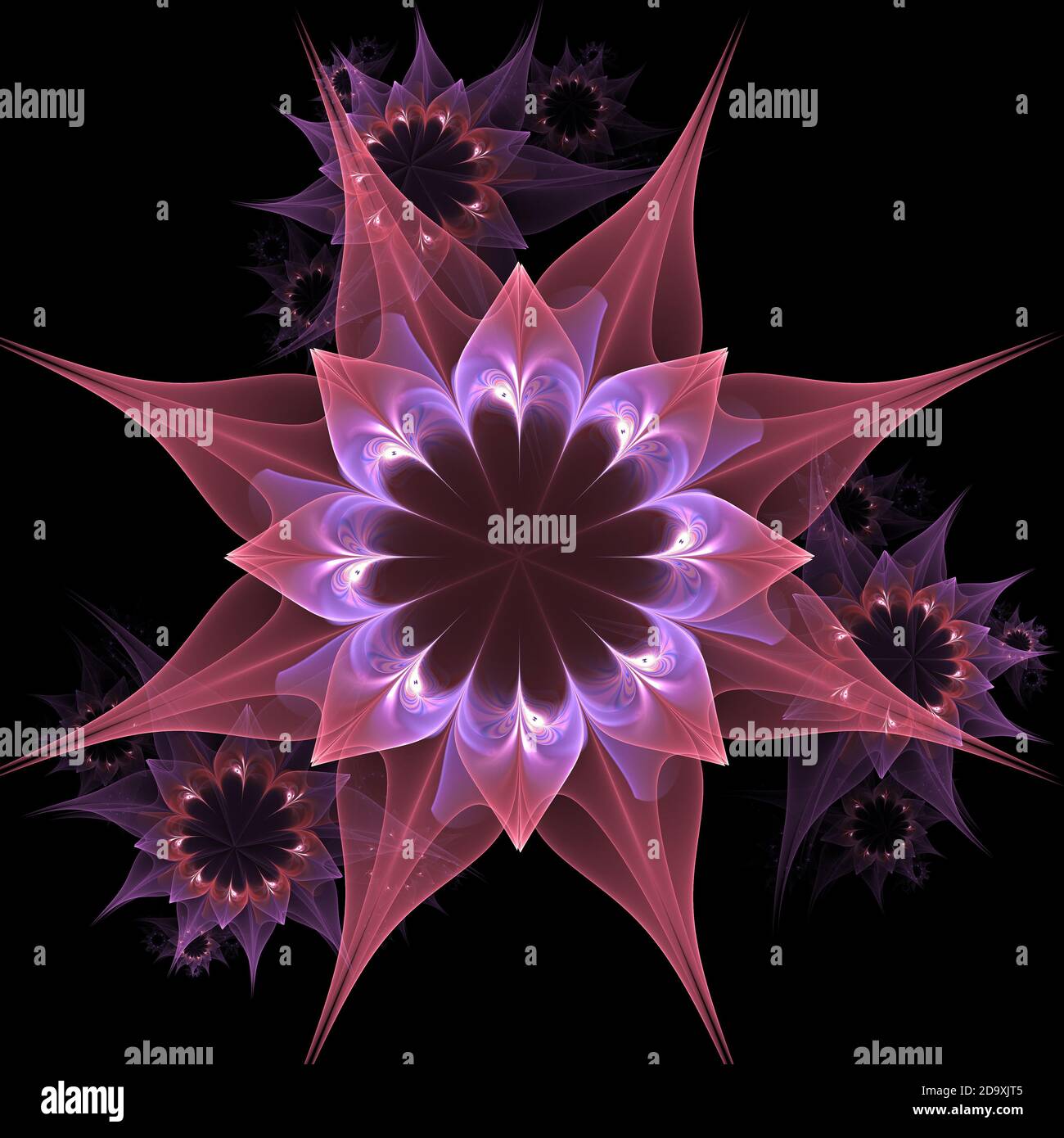 Flame Fractal - fleurs Design Banque D'Images