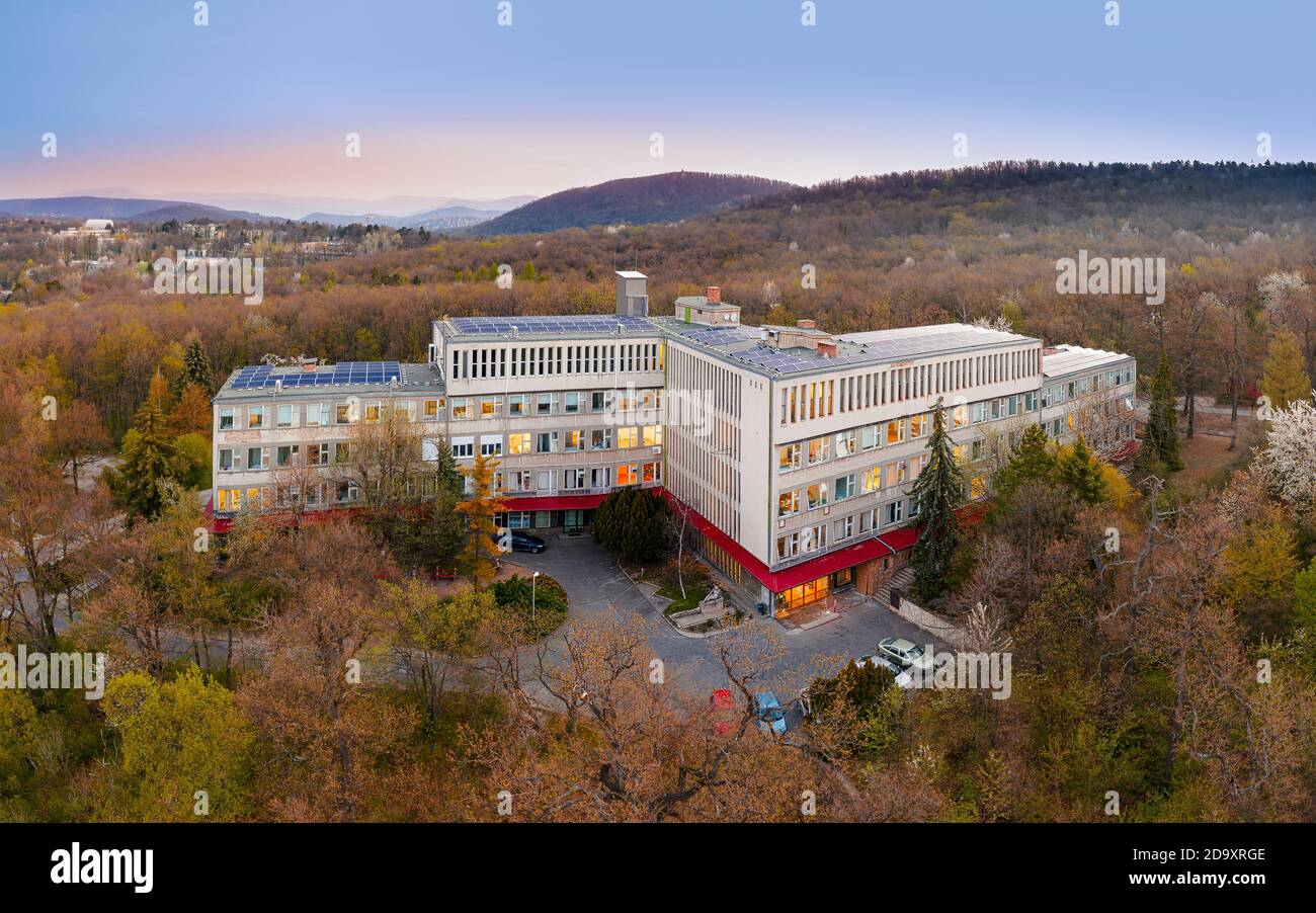 Europe Hongrie Budapest Korányi Institut de Pulmonologiey. Coronavirus. 2020. Ressort. Hôpital public. Centre d'urgence du coronavirus Banque D'Images