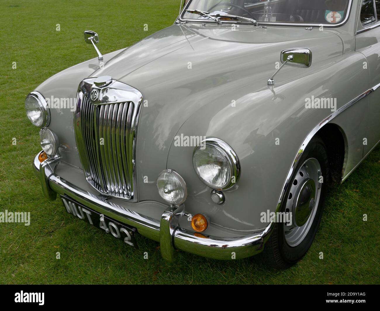 Capot et avant du MG ZA Magnette voiture classique. Banque D'Images