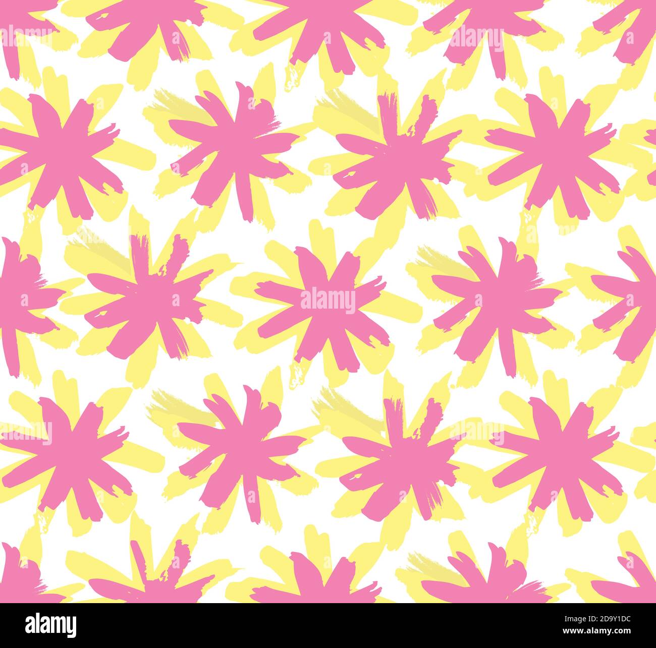 Motif abstrait floral soleil sur fond blanc Illustration de Vecteur