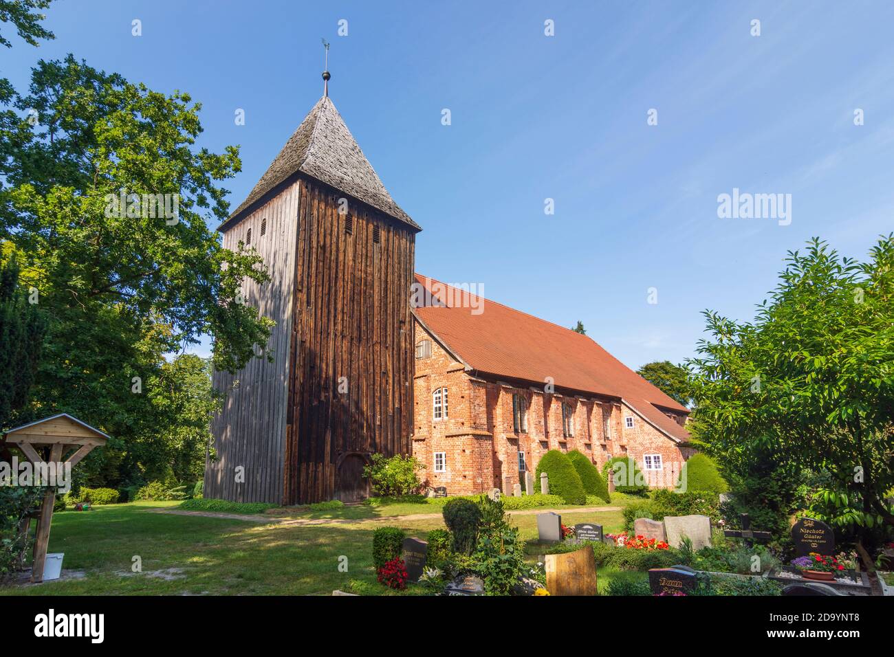 Prerow: Seemannskirche (église des gens de mer), Ostsee (mer Baltique), péninsule de Darß (Darss), Mecklembourg-Poméranie-Occidentale, Allemagne Banque D'Images