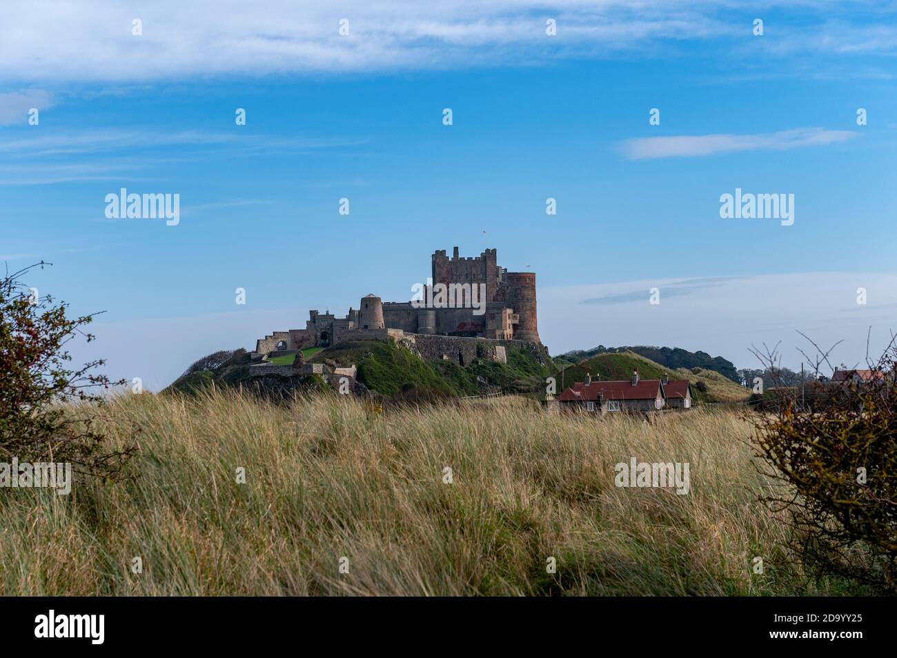 Château de Bamburgh, Bamburgh, Northumberland, Angleterre Banque D'Images