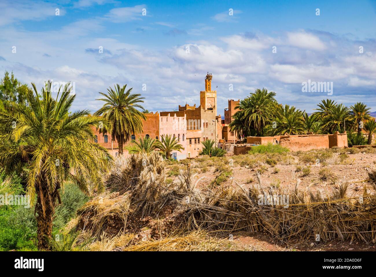 Quartier populaire de Ouarzazate, Drâa-Tafilalet, Maroc, Afrique du Nord Banque D'Images