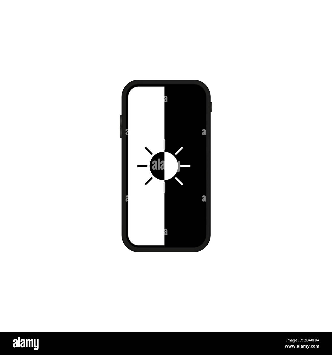 Icône de l'interrupteur marche/arrêt. Commutateur de mode sombre et clair. Vecteur sur fond blanc isolé. SPE 10 Illustration de Vecteur