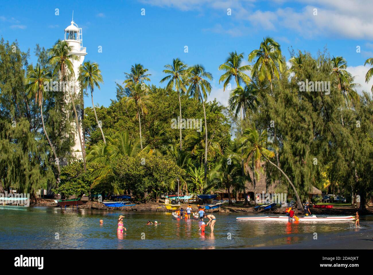 Phare de Vénus point (pointe Vénus), île de Tahiti, Polynésie française
