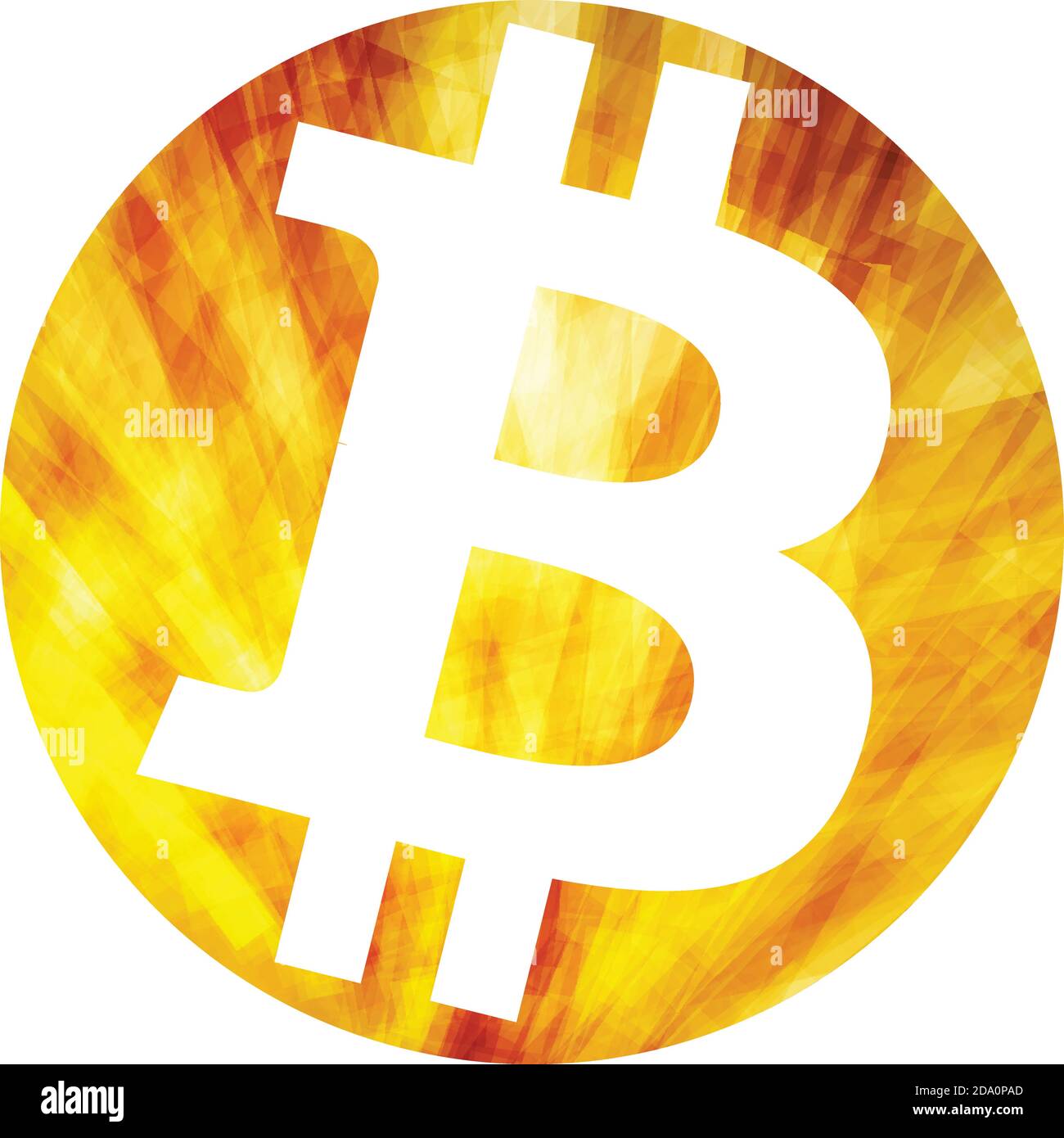 Logo Bitcoin stylisé dans une pièce en or. Graphiques vectoriels Illustration de Vecteur