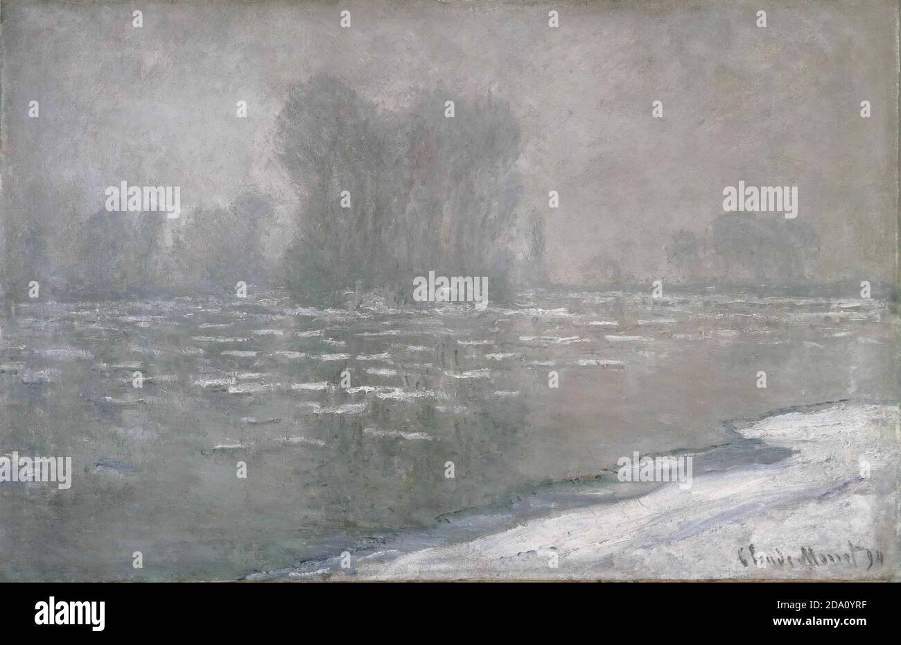 Art de Claude Monet, français, 1840-1926 – Haze du matin. (Matin brumeux, débâcle) 1894. Huile sur toile. Banque D'Images