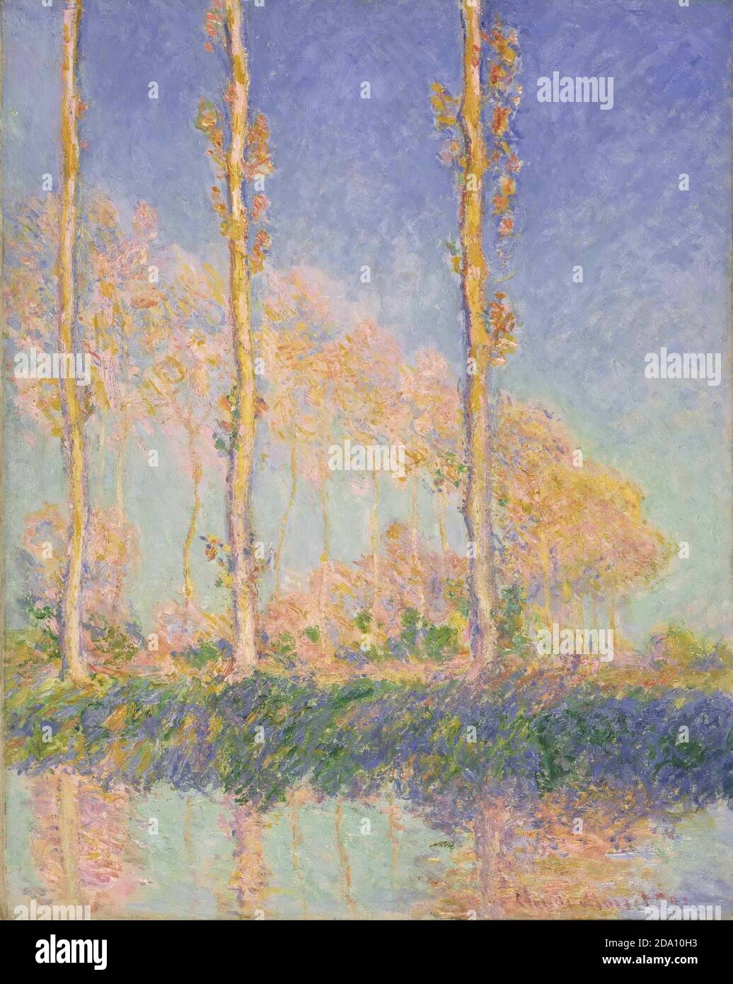 Claude Monet peinture, français, 1840-1926 - Poplars – huile sur toile 1891 Banque D'Images