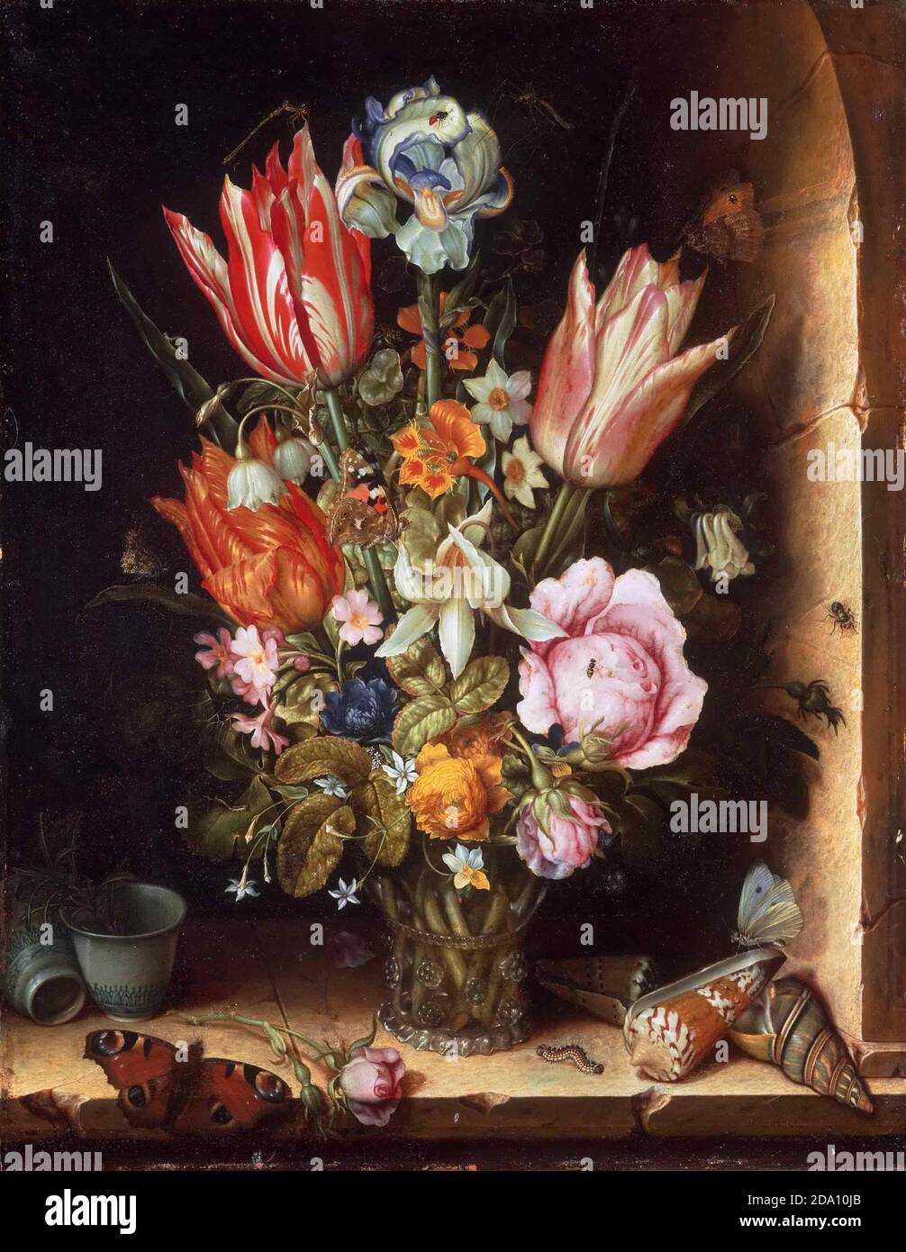 Christoffel van den Berghe, néerlandais (actif Middelburg), actif c. 1617-c. 1642 -- la vie avec des fleurs dans un vase Banque D'Images