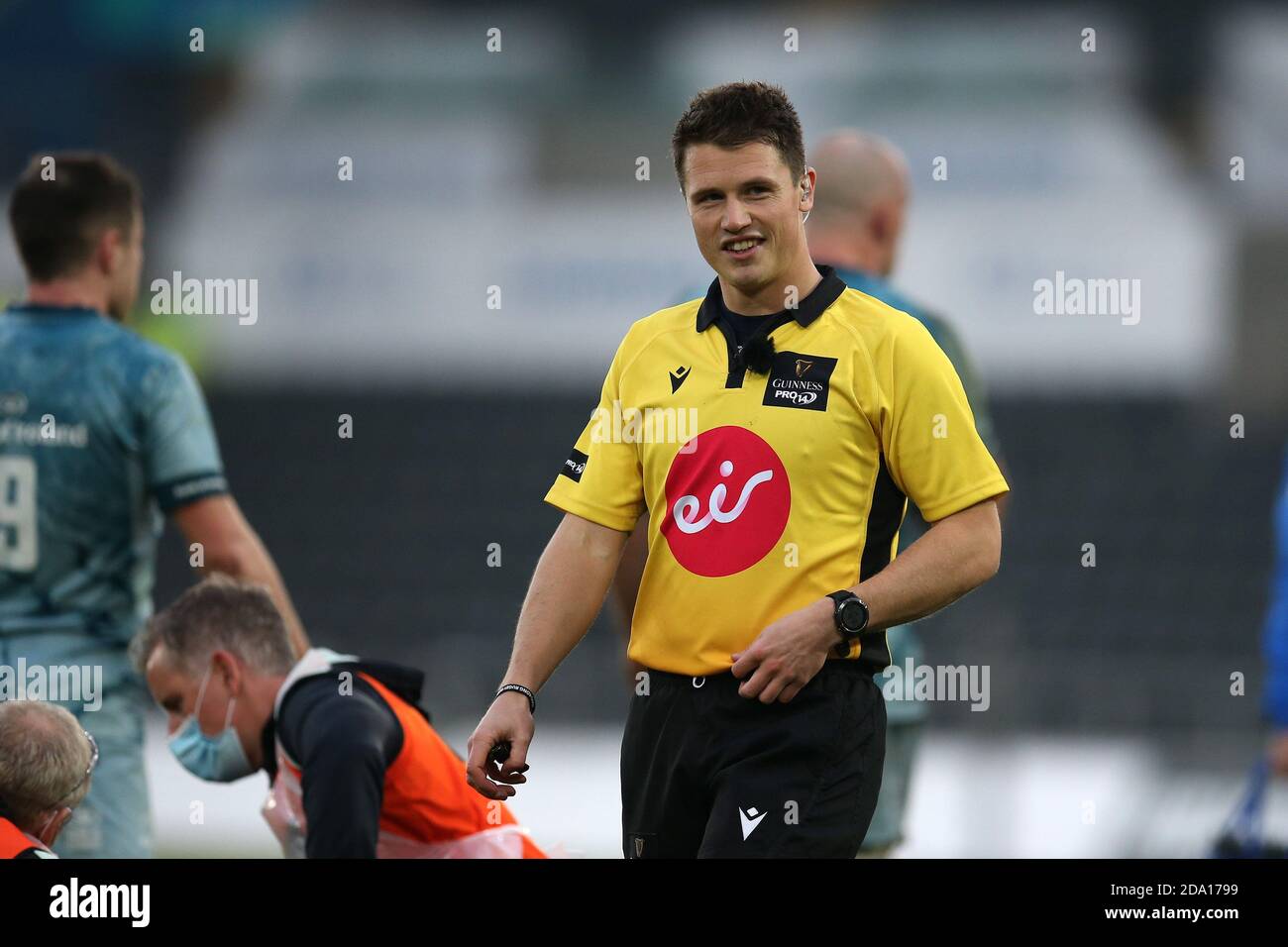 Referee Chris Busby during the Heineken Champions Cup, Pool A match at  Coventry Building Society Arena, Coventry. Picture date: Saturday January  15, 2022 Stock Photo - Alamy