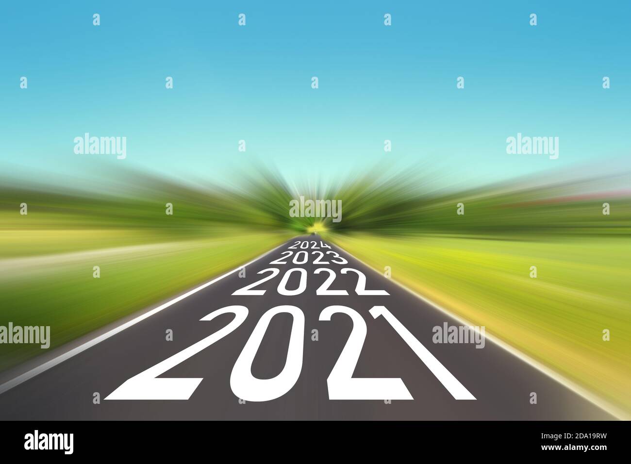 bonne année 2021, 2022, 2023 rue Banque D'Images