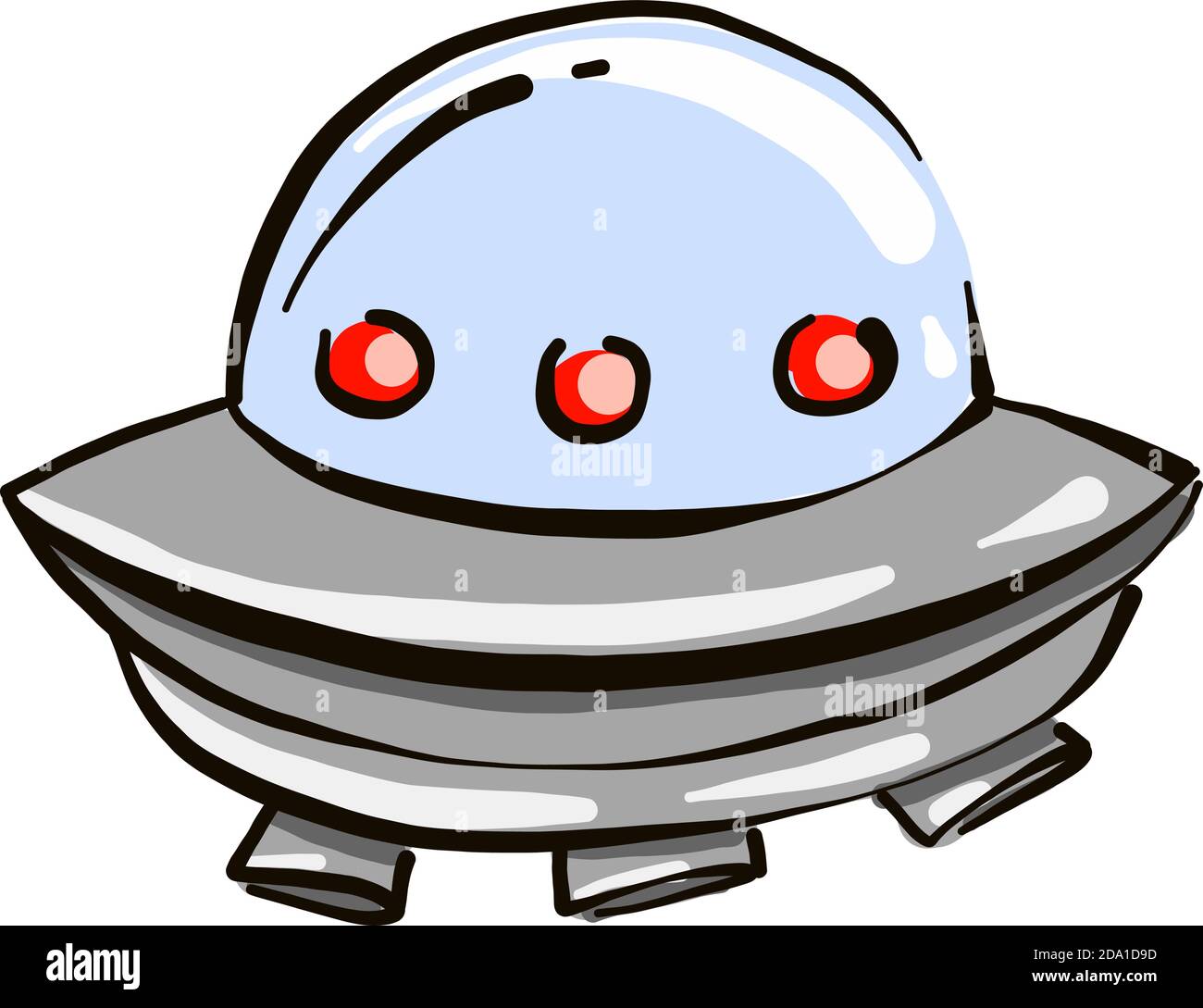 Petit vaisseau extraterrestre,illustration,vecteur sur fond blanc Illustration de Vecteur