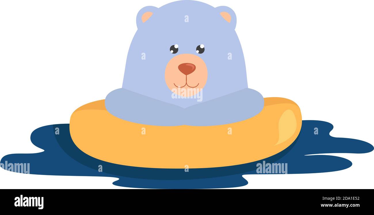 Ours en vacances, illustration, vecteur sur fond blanc Illustration de Vecteur