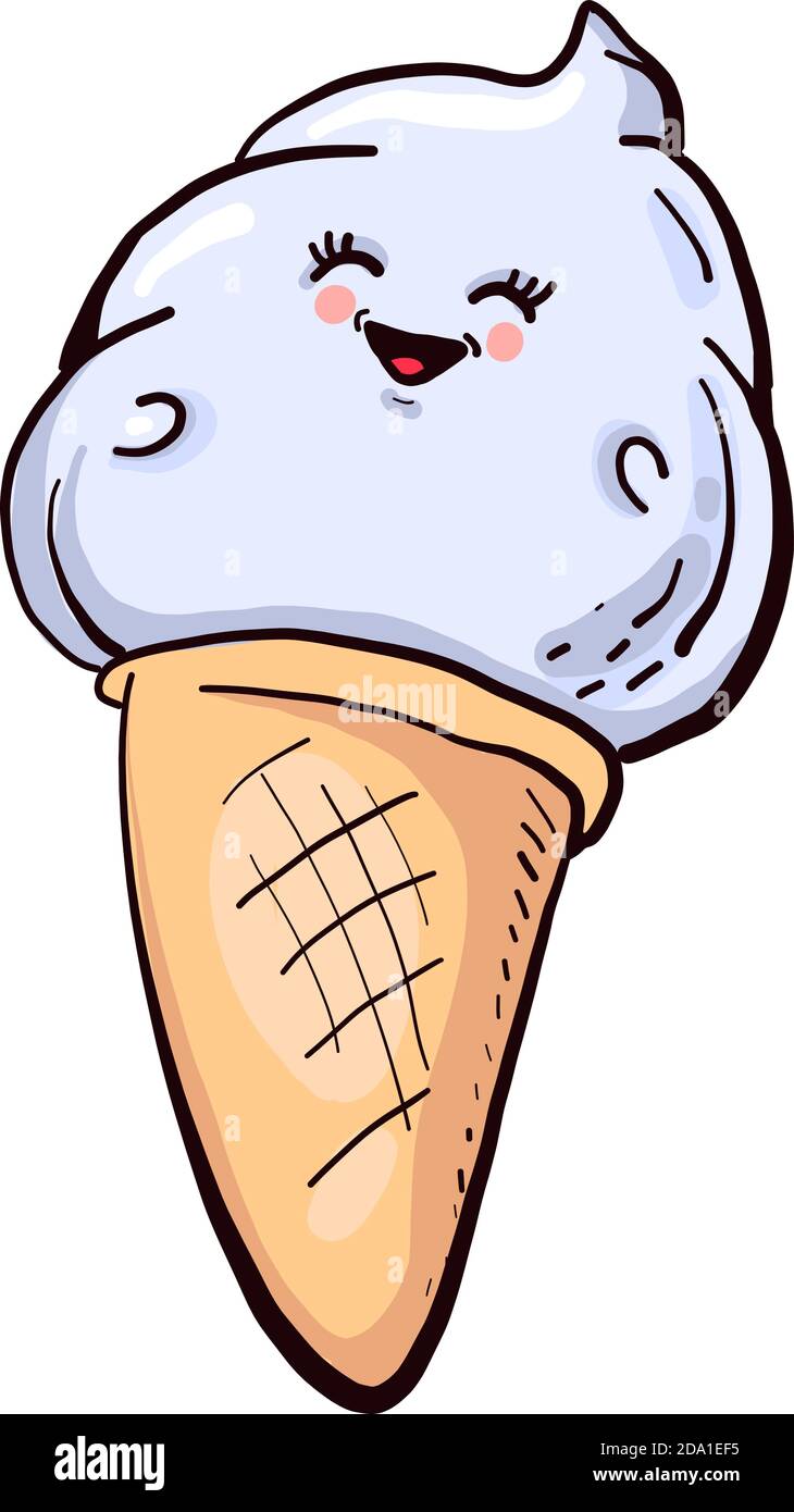 Bonne petite glace, illustration, vecteur sur fond blanc Illustration de Vecteur