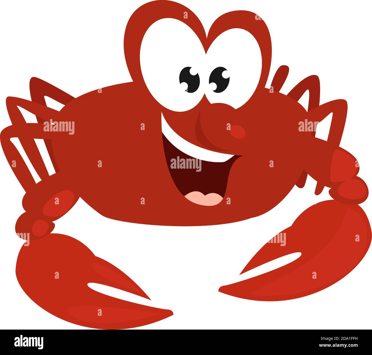 Happy Crab, illustration, vecteur sur fond blanc Illustration de Vecteur