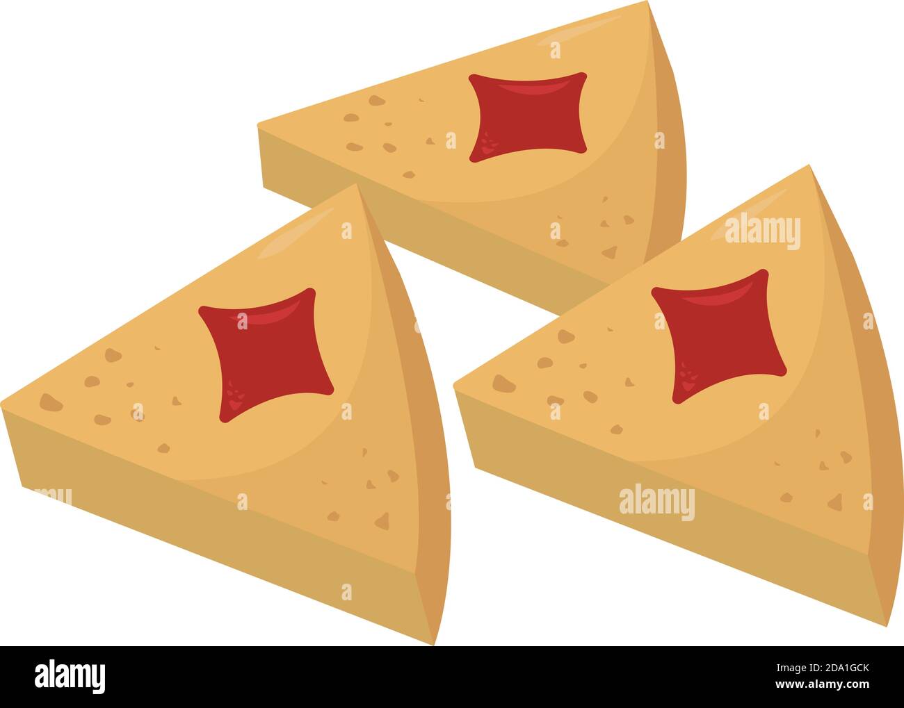 Cookies triangulaires, illustration, vecteur sur fond blanc Illustration de Vecteur