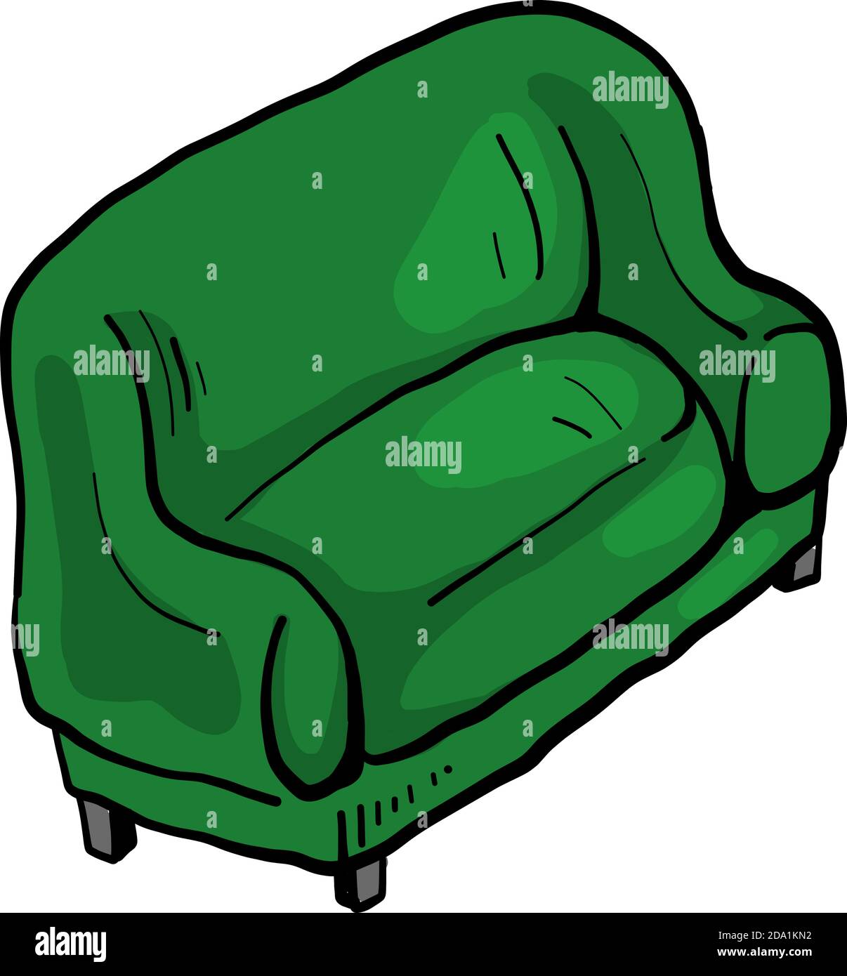 Petit canapé vert, illustration, vecteur sur fond blanc Illustration de Vecteur Petit canapé vert, illustration, vecteur sur fond blanc Illustration de Vecteur