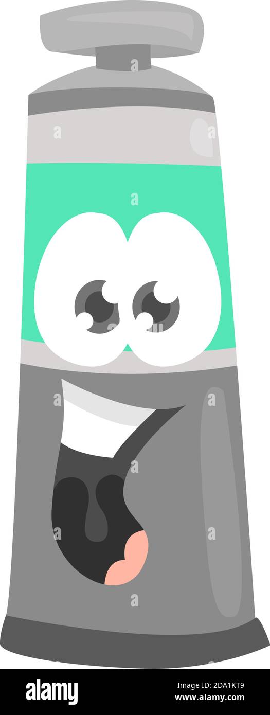 Couleur de l'huile dans un tube, illustration, vecteur sur fond blanc Illustration de Vecteur