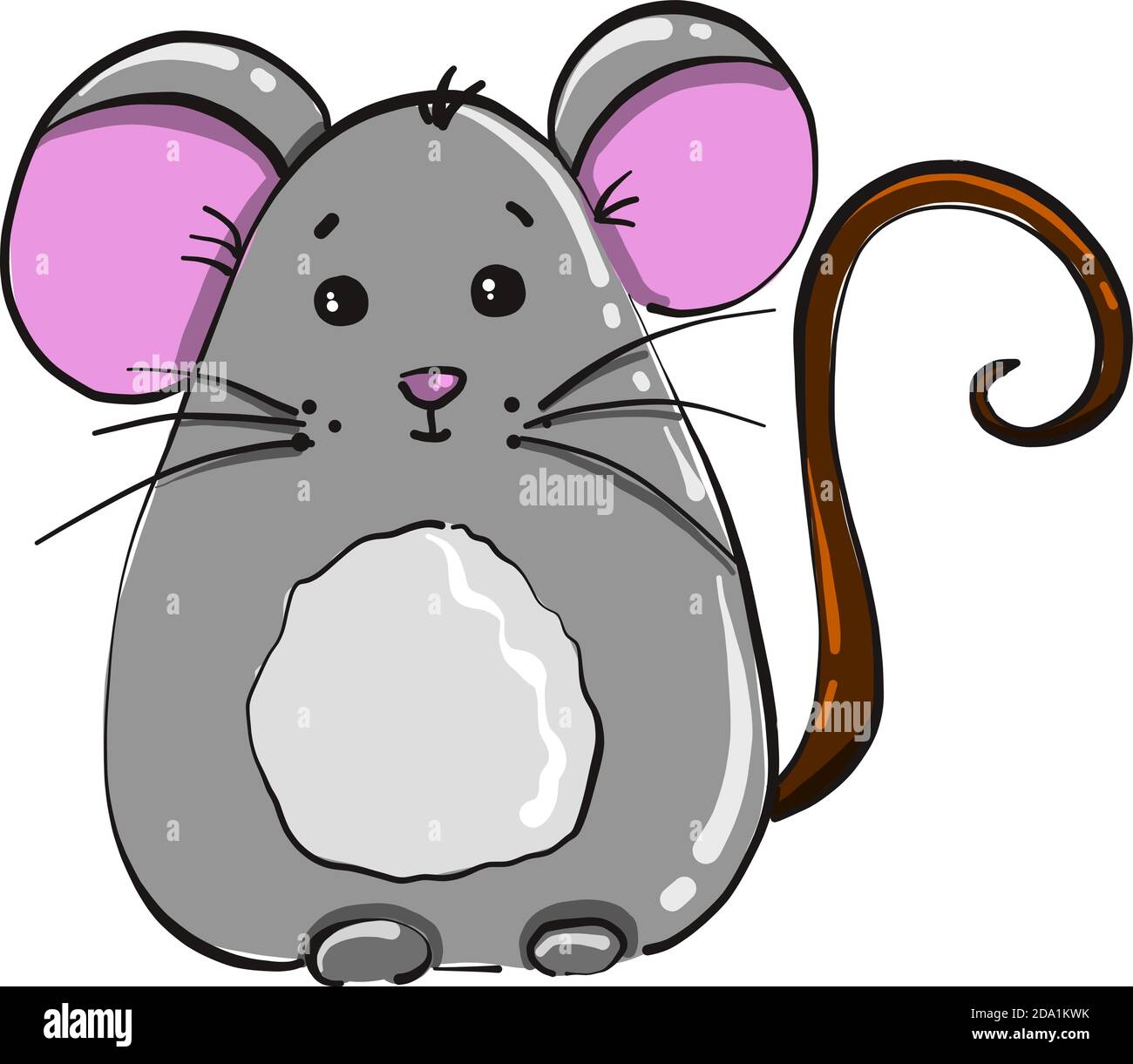 Jolie souris bébé, illustration, vecteur sur fond blanc Illustration de Vecteur