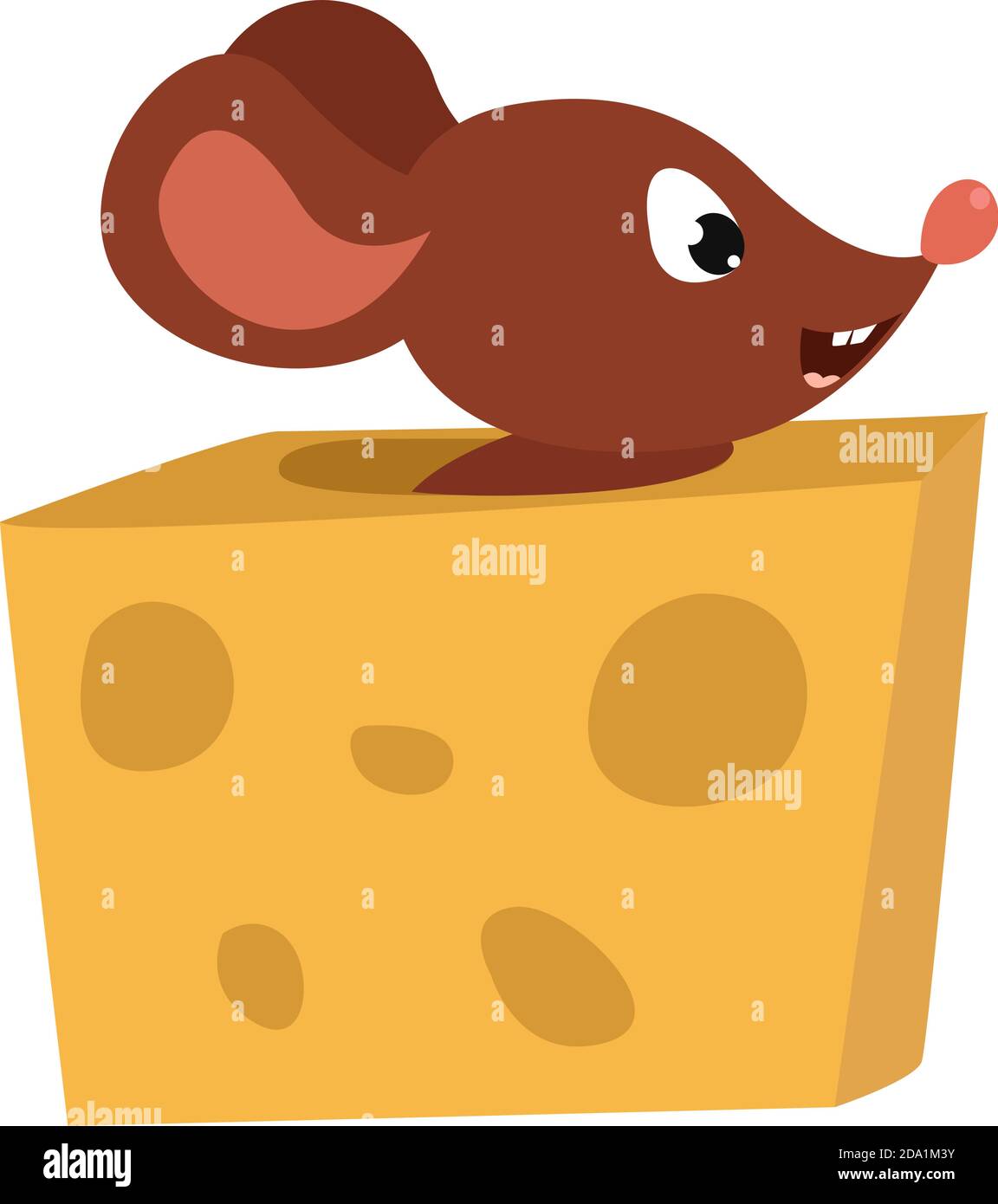 Souris heureuse,illustration,vecteur sur fond blanc Illustration de Vecteur