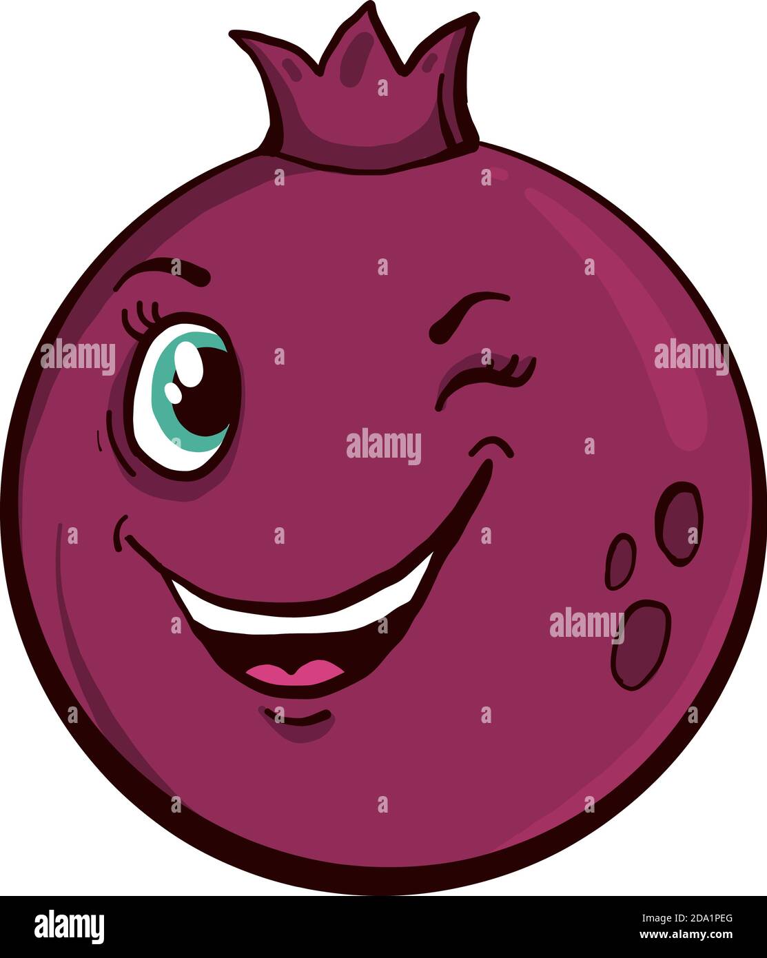 Winking grenade , illustration, vecteur sur fond blanc Illustration de Vecteur