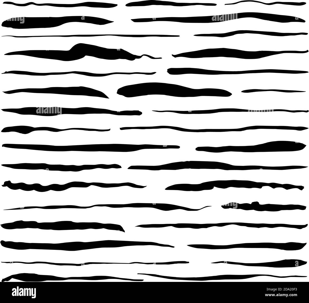 Collection de pinceaux de peinture grungy dessinés à la main. Illustration de Vecteur