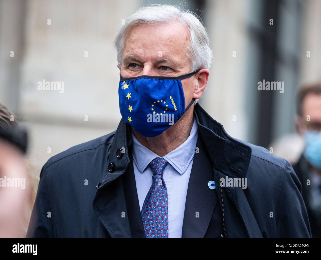 Londres, Royaume-Uni. 9 novembre 2020. Le négociateur en chef de l'UE, Michel Barnier, arrive pour les pourparlers sur le Brexit avec Lord David Frost. Crédit : Mark Thomas/Alay Live News Banque D'Images