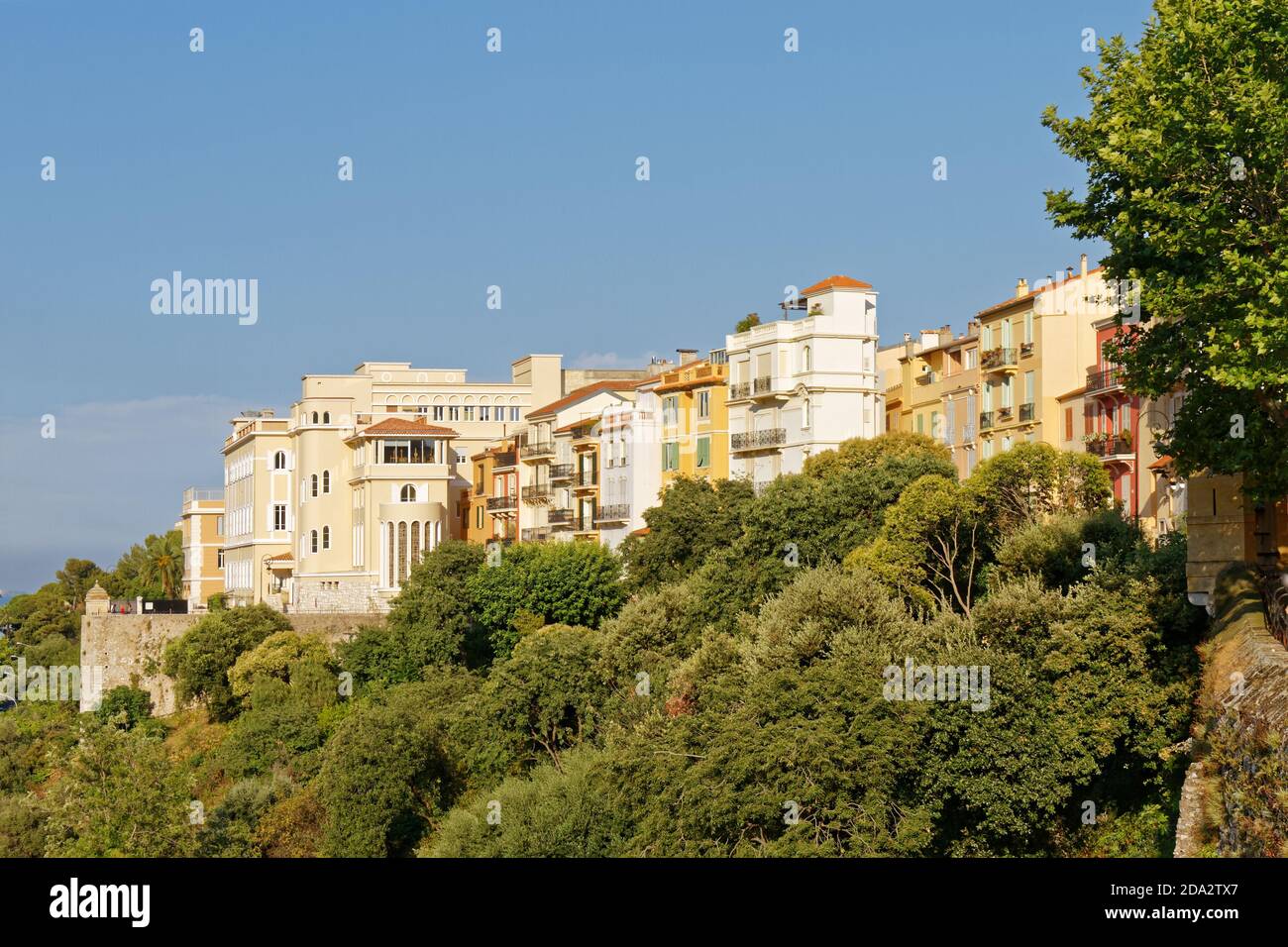 Maisons historiques de Monaco sur le Rocher ('le Rocher') Banque D'Images