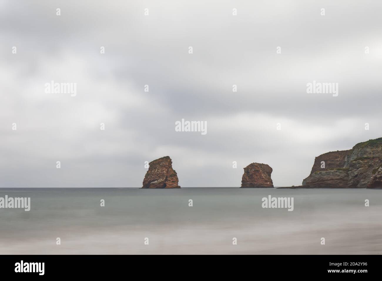 Hendaye, pays Basque, France - les deux Jumeaux (les deux Twins) Banque D'Images