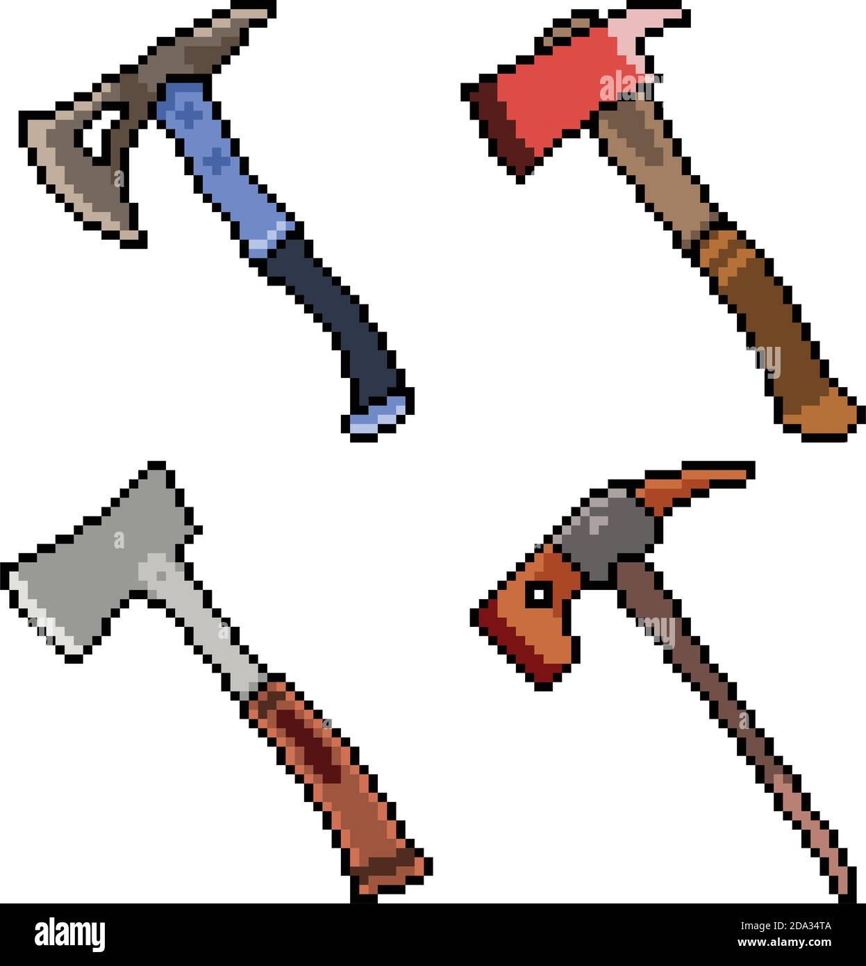 outil pixel art set isolated ax Image Vectorielle Stock - Alamy