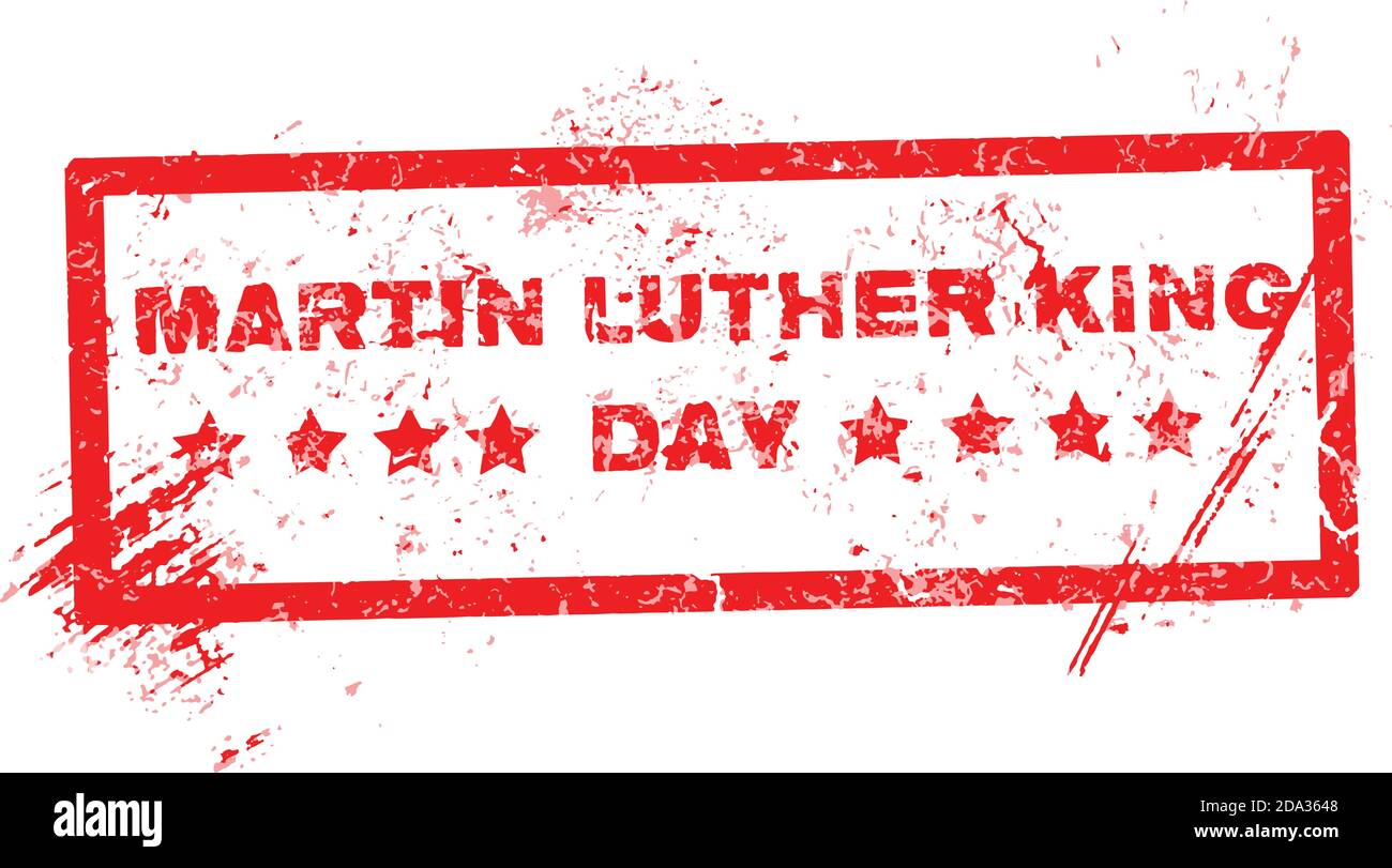 Martin Luther King Day grunge tampon en caoutchouc sur fond blanc, illustration vectorielle Illustration de Vecteur