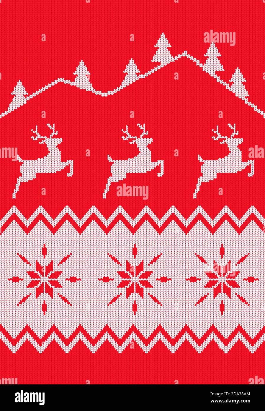 Motif Nordic sans coutures. Arrière-plan de Noël. Illustration de Vecteur