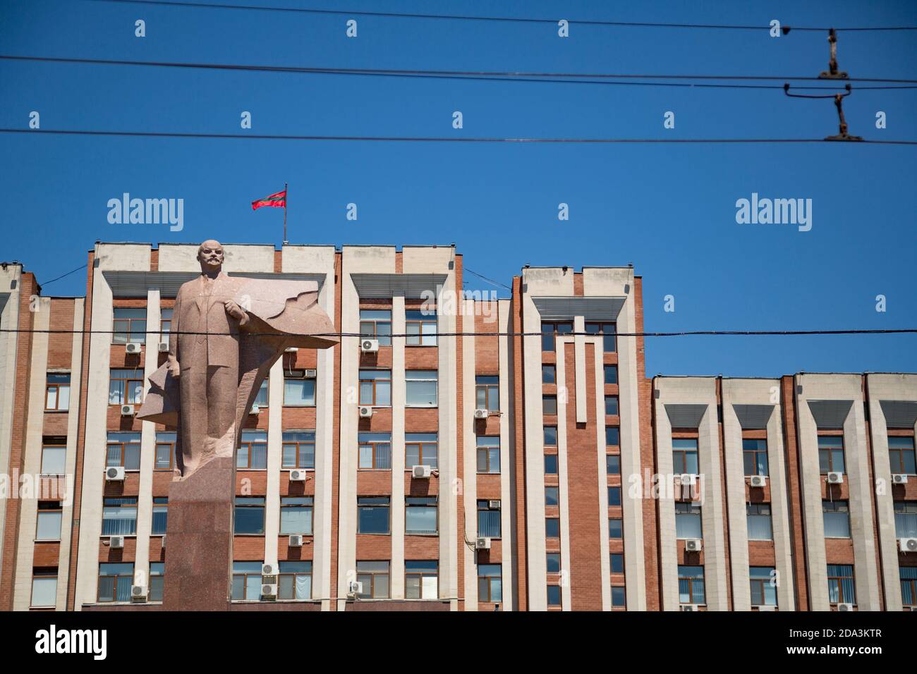 Monument à Ivan Lénine à Tiraspol, République moldave de Pridnestrovian (Transnistrie). Banque D'Images