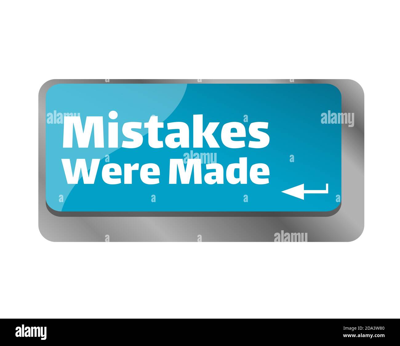 Des erreurs ont été faites . Gros plan sur le clavier, entrez la touche ordinateur. Banque D'Images