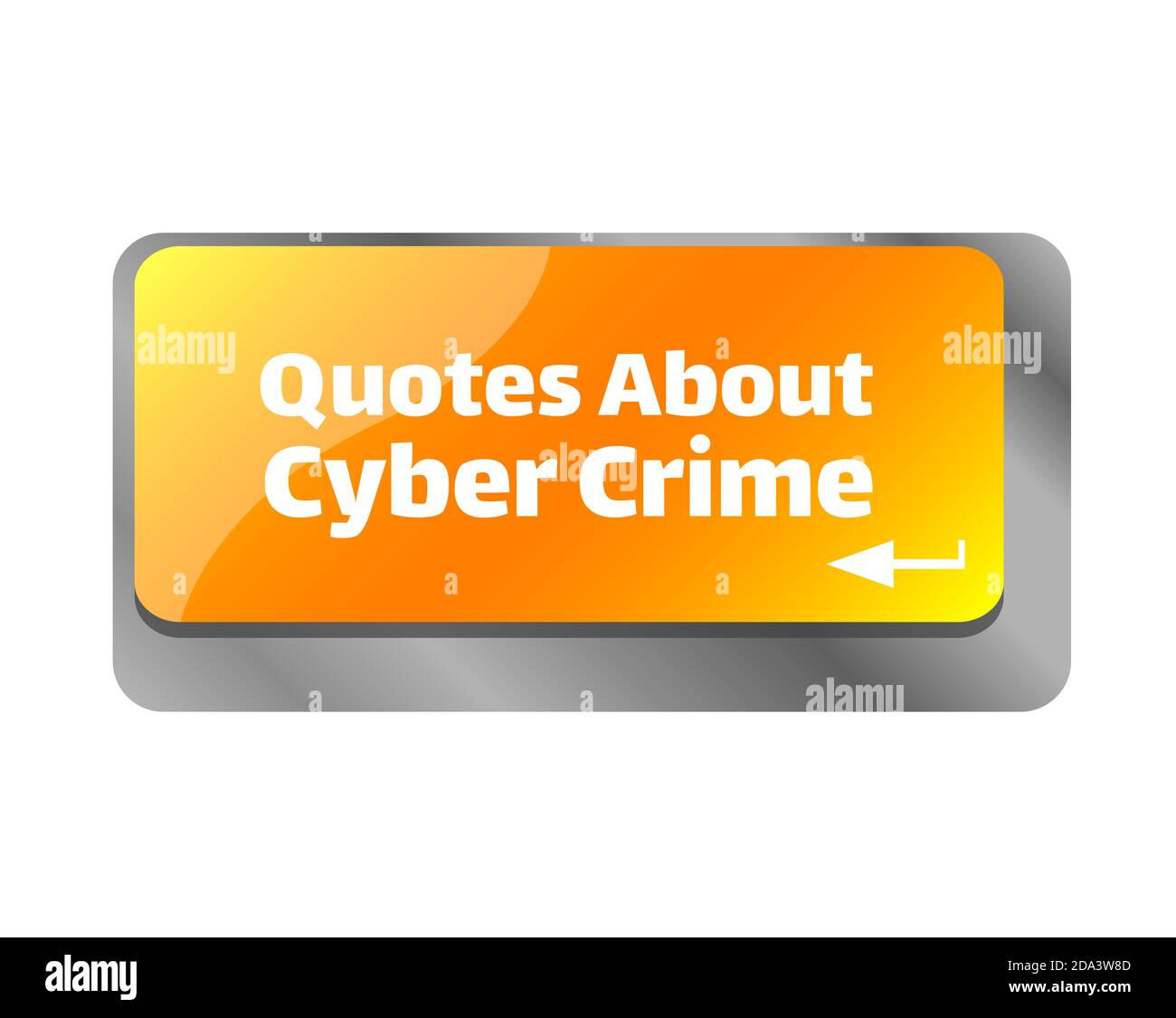Citations sur la cybercriminalité . Gros plan sur le clavier, entrez la touche ordinateur. Banque D'Images
