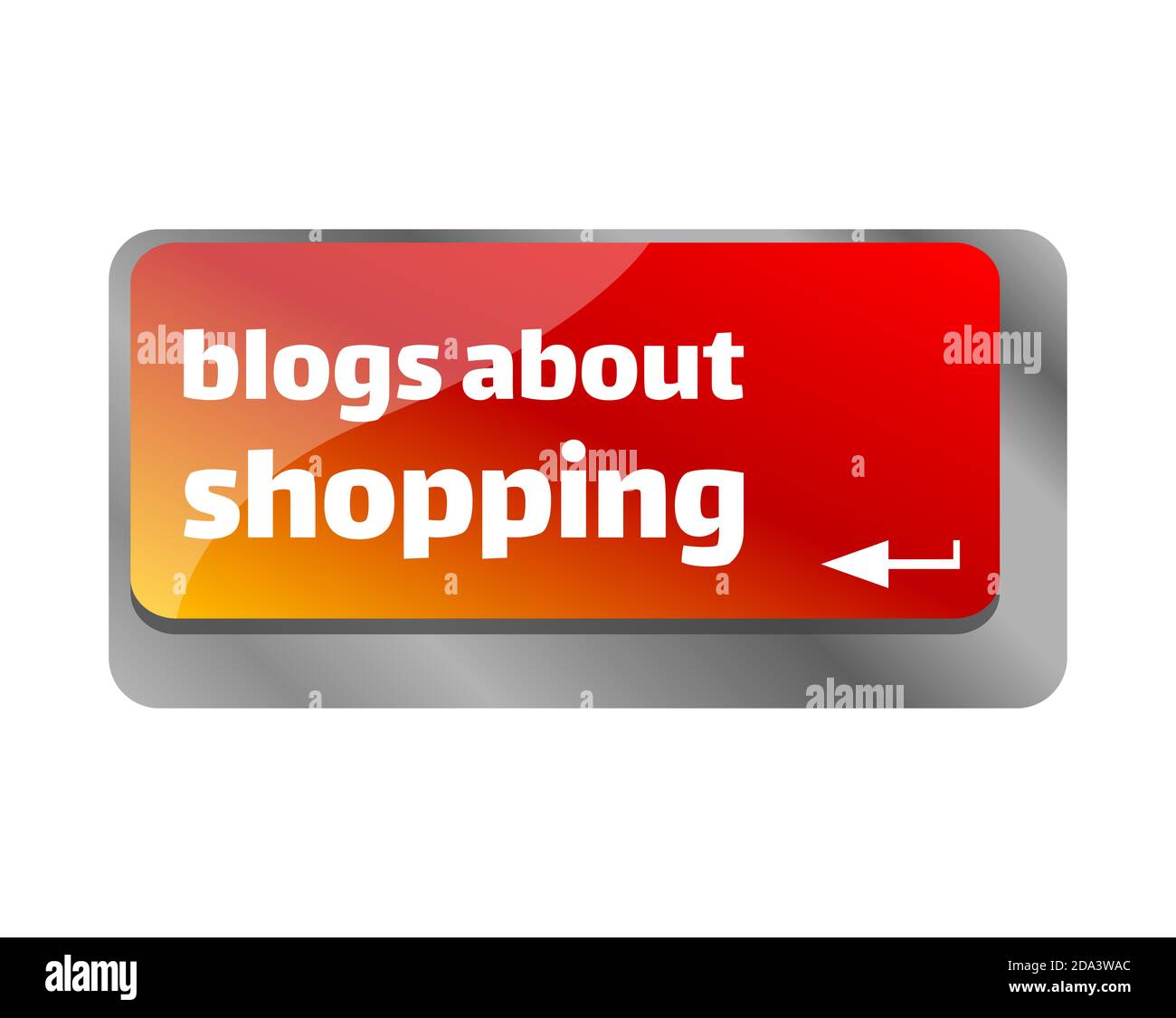 Blogs sur les achats . Gros plan sur le clavier, entrez la touche ordinateur. Banque D'Images