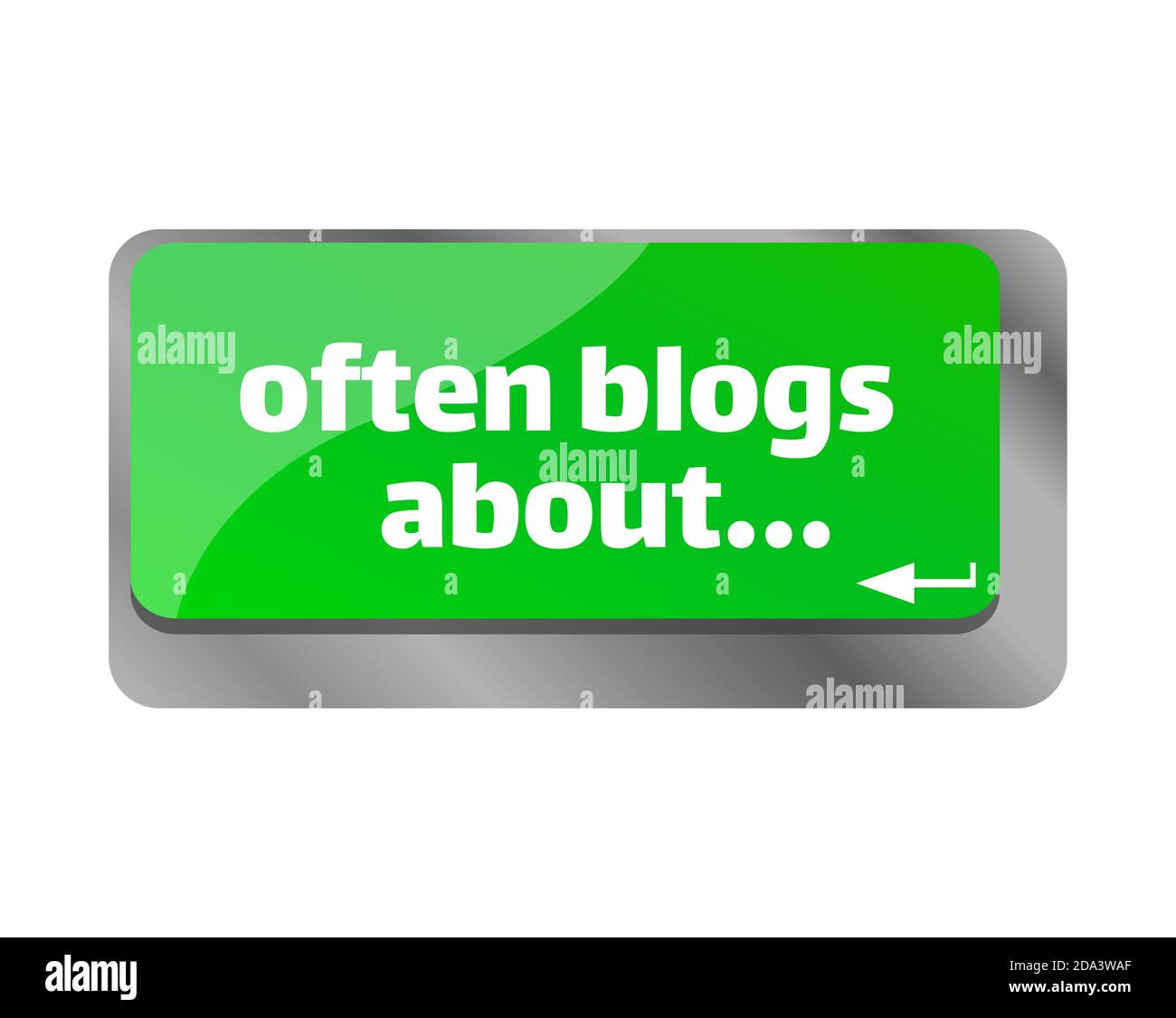 Souvent des blogs sur . Gros plan sur le clavier, entrez la touche ordinateur. Banque D'Images