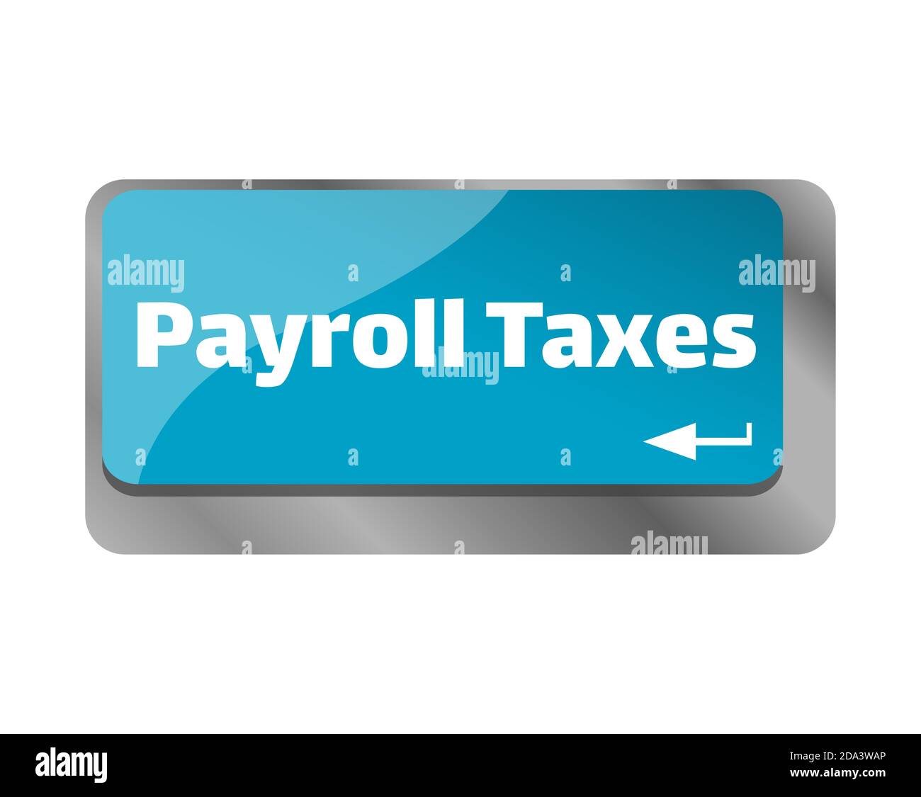 Charges sociales . Gros plan sur le clavier, entrez la touche ordinateur. Banque D'Images