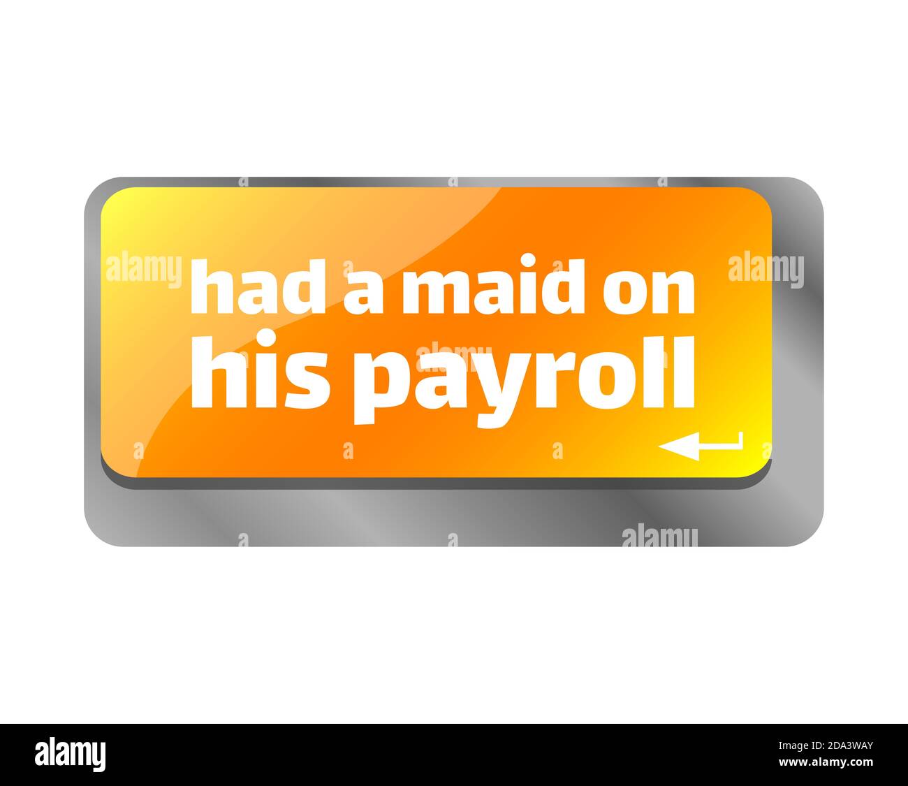 Il y avait une femme de ménage sur sa paie . Gros plan sur le clavier, entrez la touche ordinateur. Banque D'Images