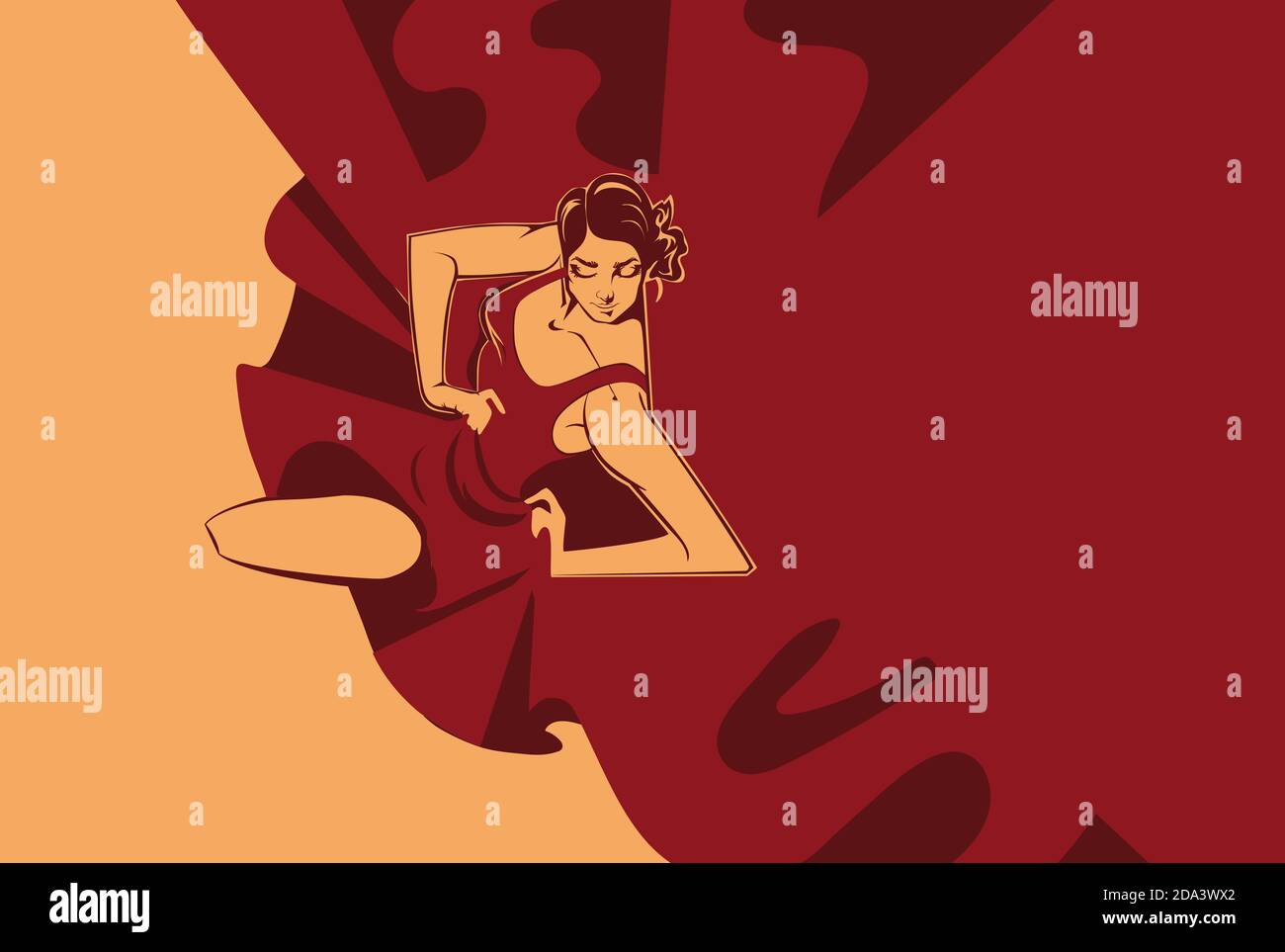 danseur dynamique de flamenco Banque D'Images