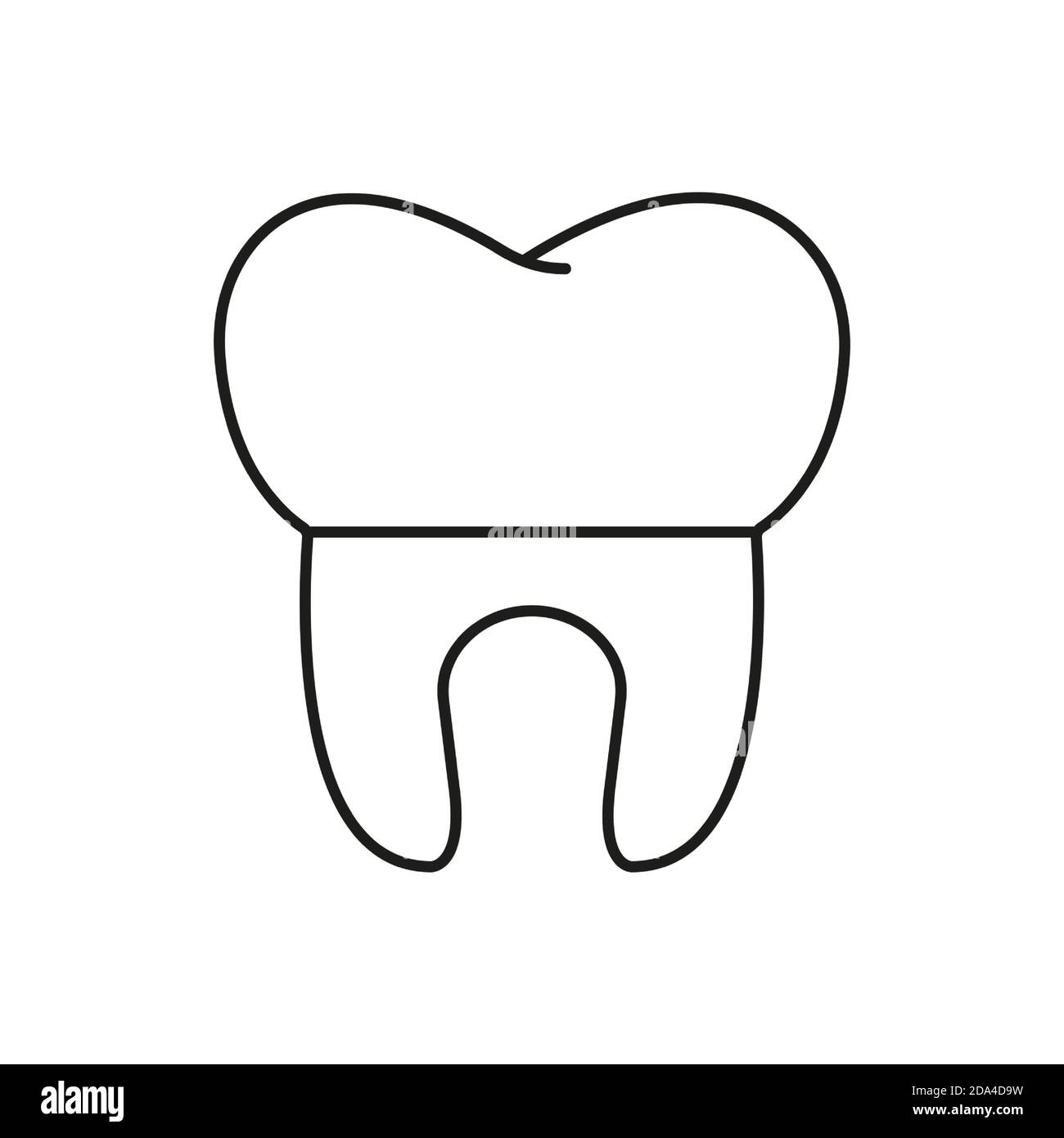 élément d'icône de couronne de dent de l'icône de dentisterie pour le concept mobile et les applications web. L'icône en forme de couronne dentée à trait fin peut être utilisée pour la toile et le mobile. Icône Premium activée Illustration de Vecteur
