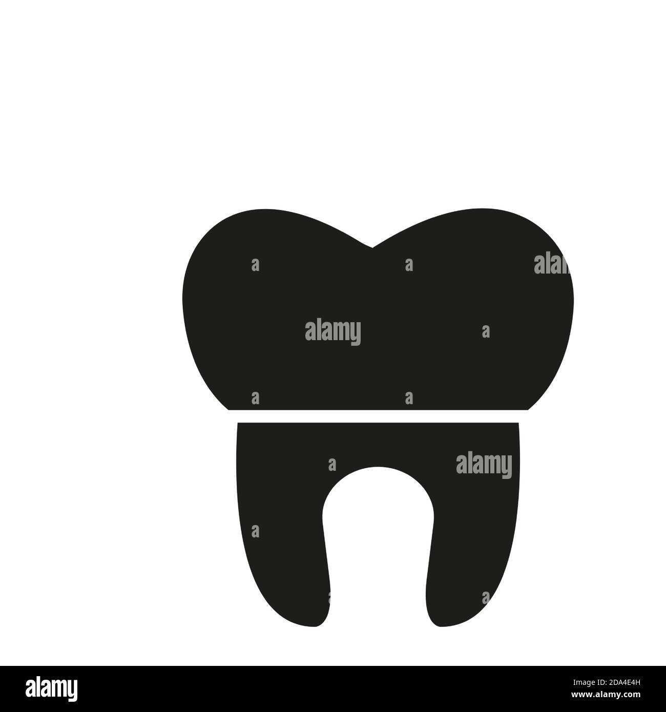 élément d'icône de couronne de dent de l'icône de dentisterie pour le concept mobile et les applications web. L'icône en forme de couronne dentée à trait fin peut être utilisée pour la toile et le mobile. Icône Premium activée Illustration de Vecteur