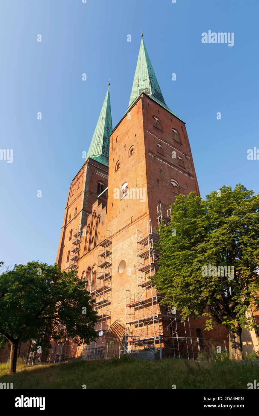 Lübeck : Cathédrale de Lübeck, Ostsee (Mer Baltique), Schleswig-Holstein, Allemagne Banque D'Images