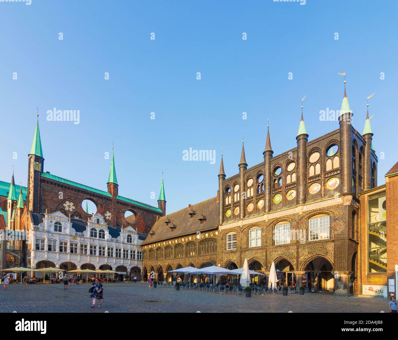 Lübeck: Hôtel de ville, Ostsee (Mer Baltique), Schleswig-Holstein, Allemagne Banque D'Images