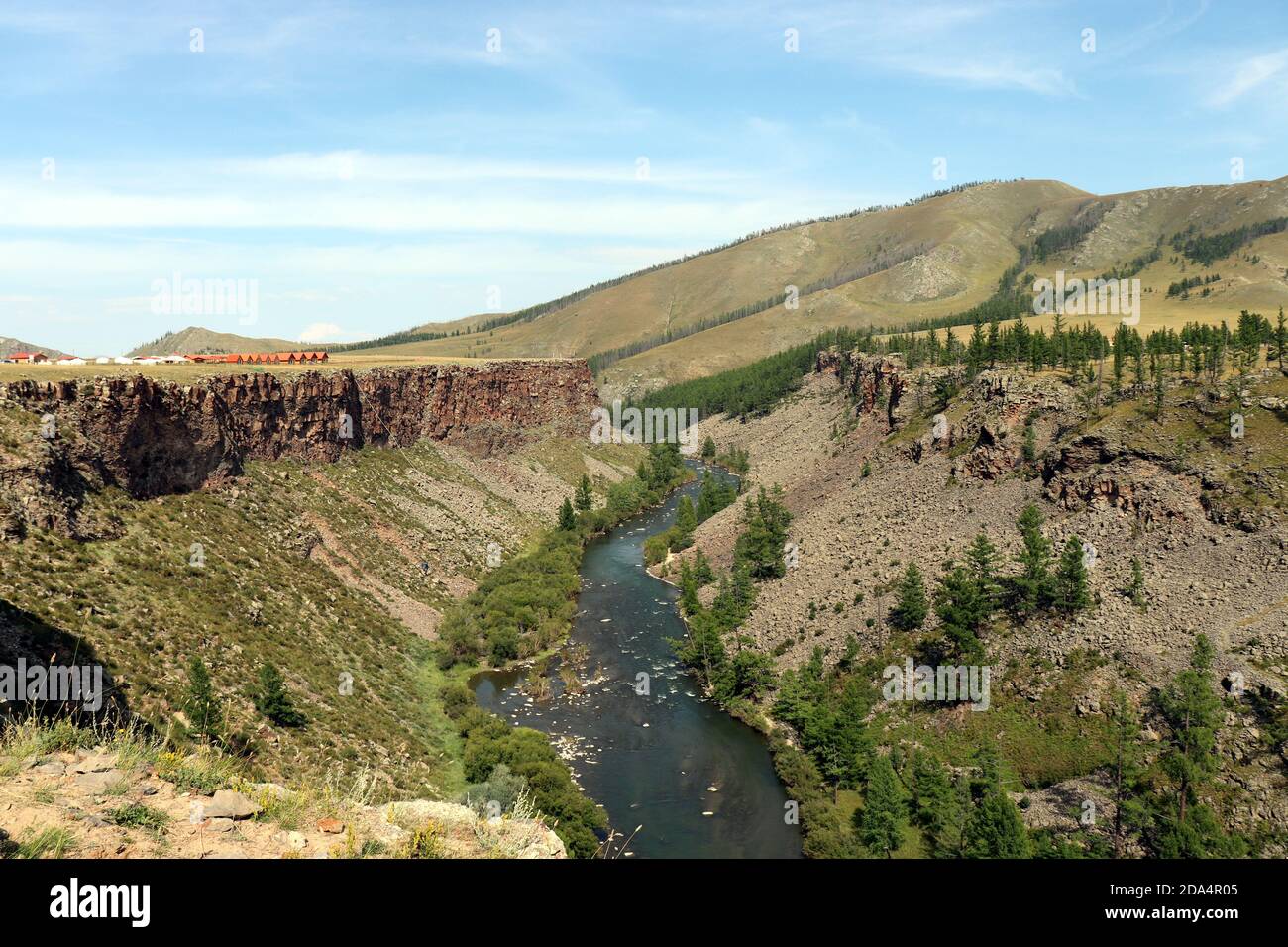 Canyon de la rivière Chuluut en Mongolie Asie Banque D'Images