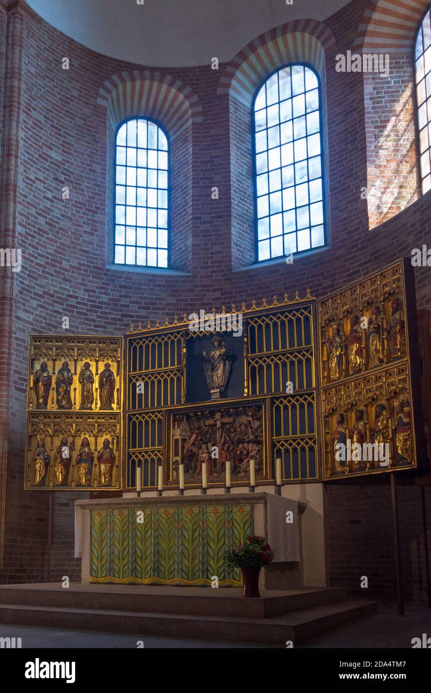 Ratzeburg: Cathédrale de Ratzeburg, autel, Herzogtum Lauenburg, Schleswig-Holstein, Allemagne Banque D'Images
