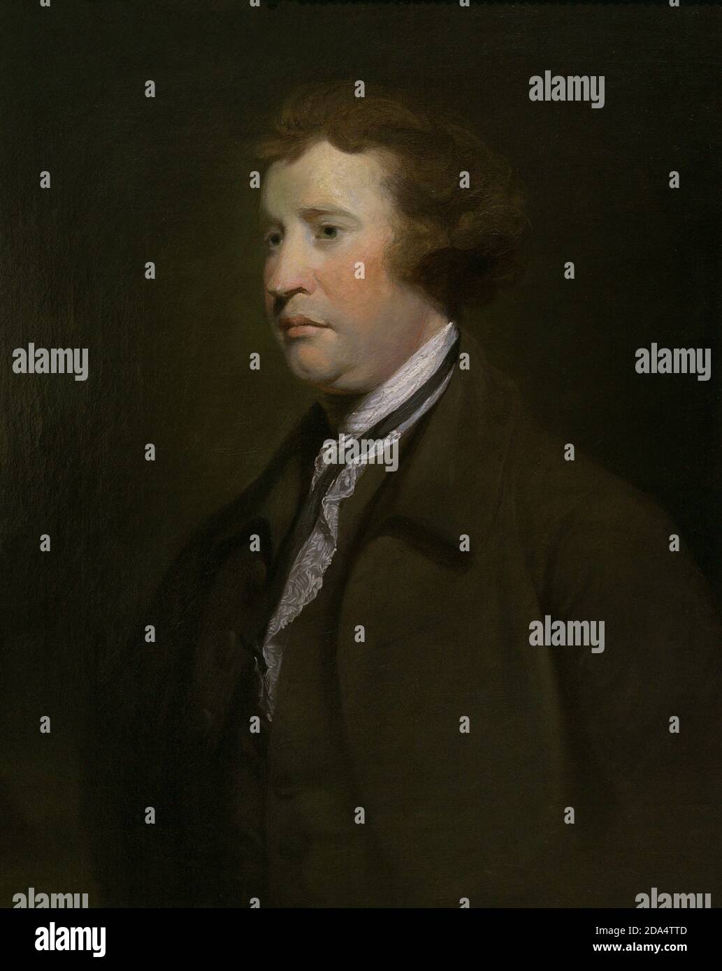 Edmund Burke (1729-1797). Homme d'État et philosophe anglo-irlandais. Studio de Sir Joshua Reynolds (1723-1792). Huile sur toile (75,6 x 62,9 cm), c. 1769 ou version ultérieure. Galerie nationale de portraits. Londres, Angleterre, Royaume-Uni. Banque D'Images